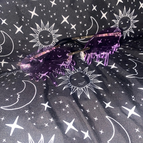 Purple Rimless Tear Shades - Picture 3 of 9